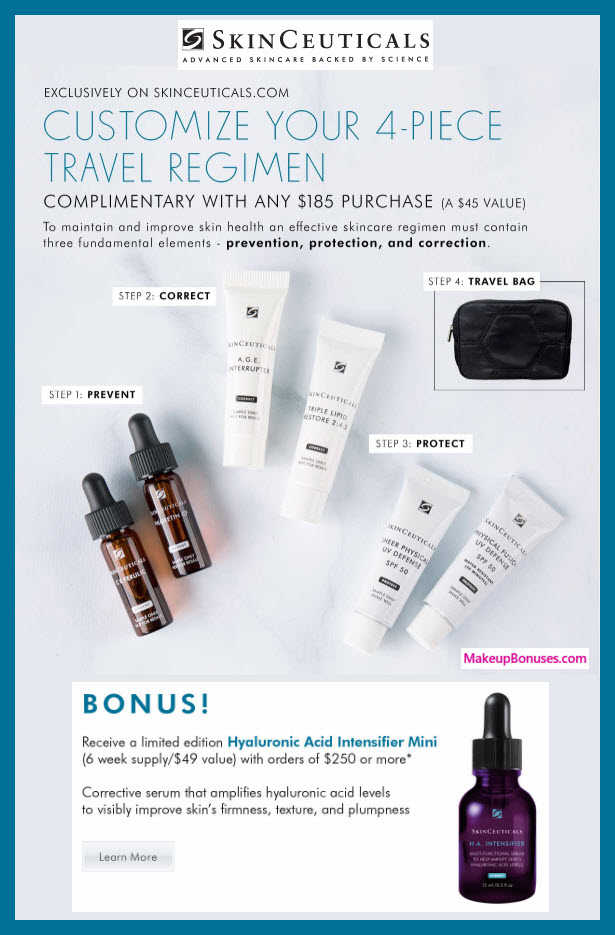 Receive your choice of 4-pc gift with $185 SkinCeuticals purchase