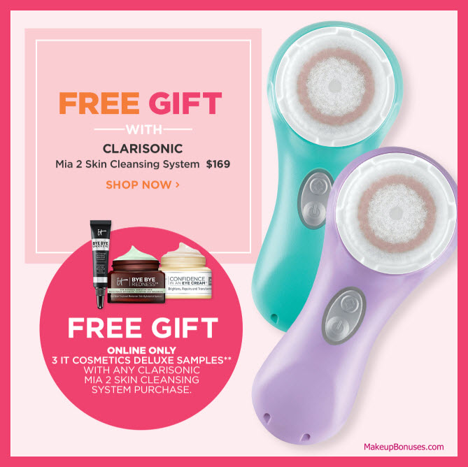 Receive a free 3-pc gift with Mia 2 Skin Clearing System purchase