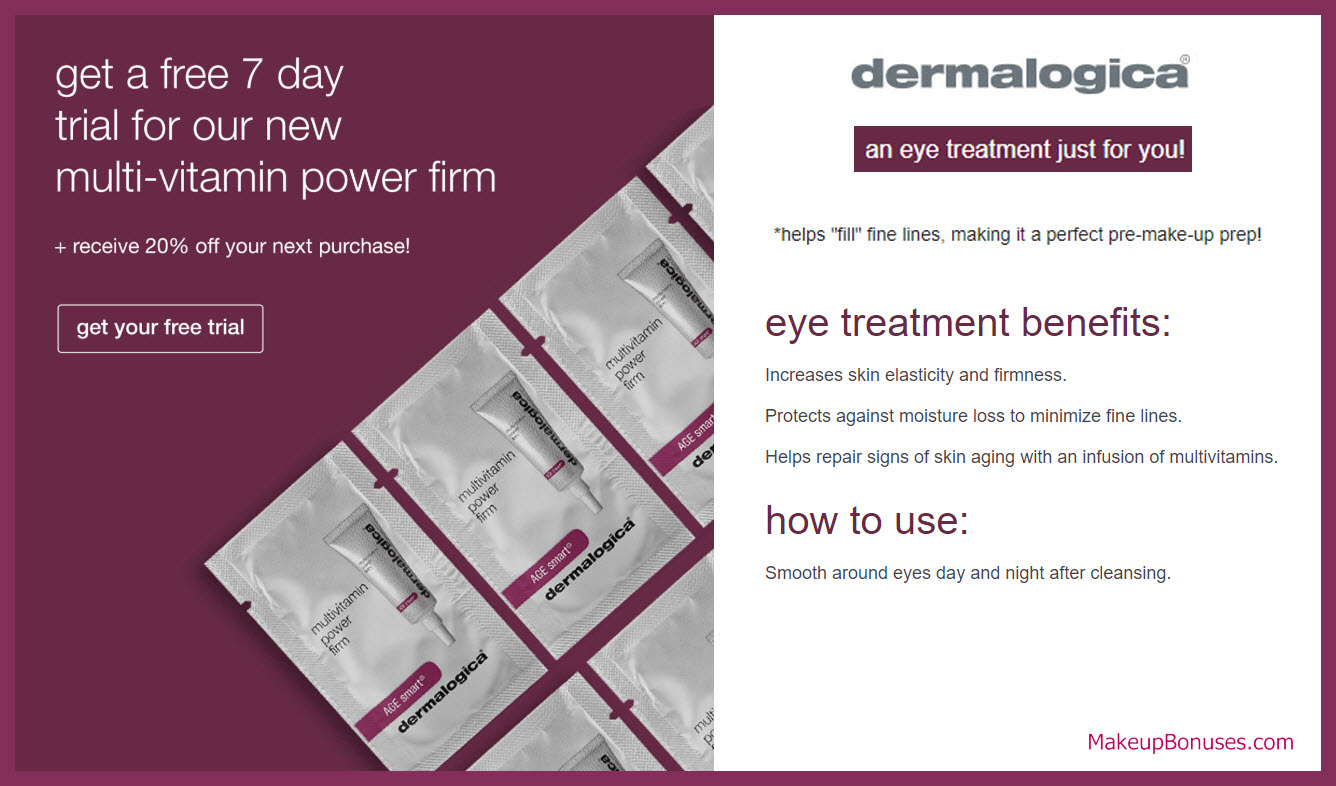 Dermalogica Free Sample - MakeupBonuses.com