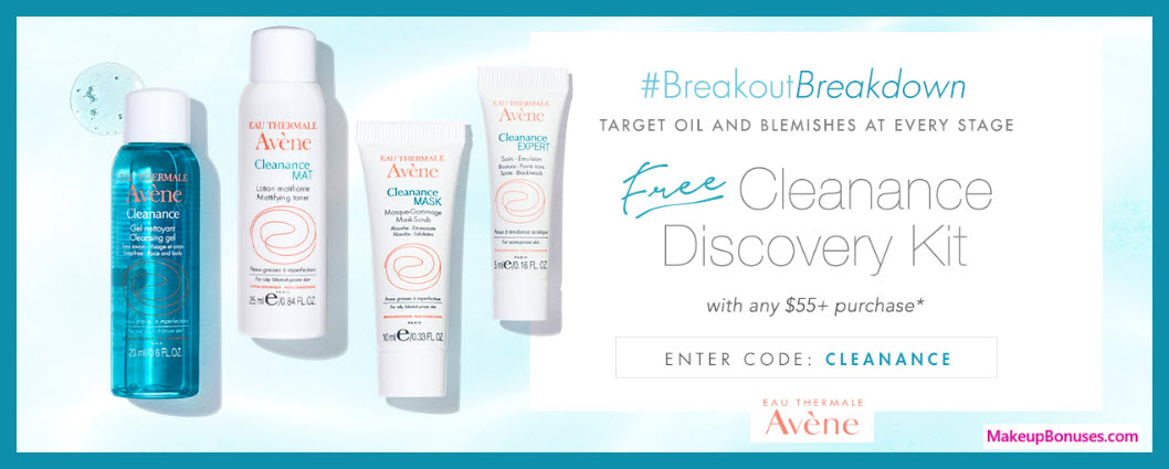 Receive a free 4-pc gift with $55 Avène purchase