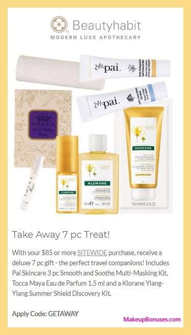 Receive a free 7-pc gift with $85 Multi-Brand purchase