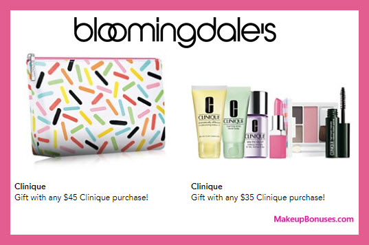 Receive your choice of 3-pc gift with $35 Clinique purchase