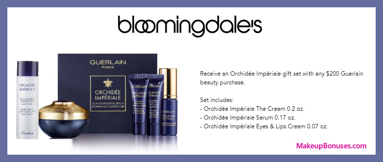 Receive a free 5-pc gift with $200 Guerlain purchase