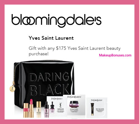 Receive a free 7-pc gift with $175 Yves Saint Laurent purchase