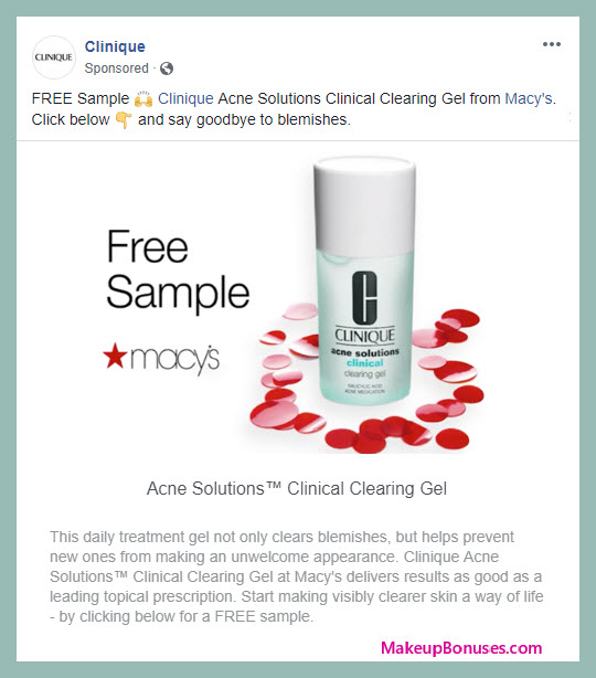 Clinique Free Sample - MakeupBonuses.com