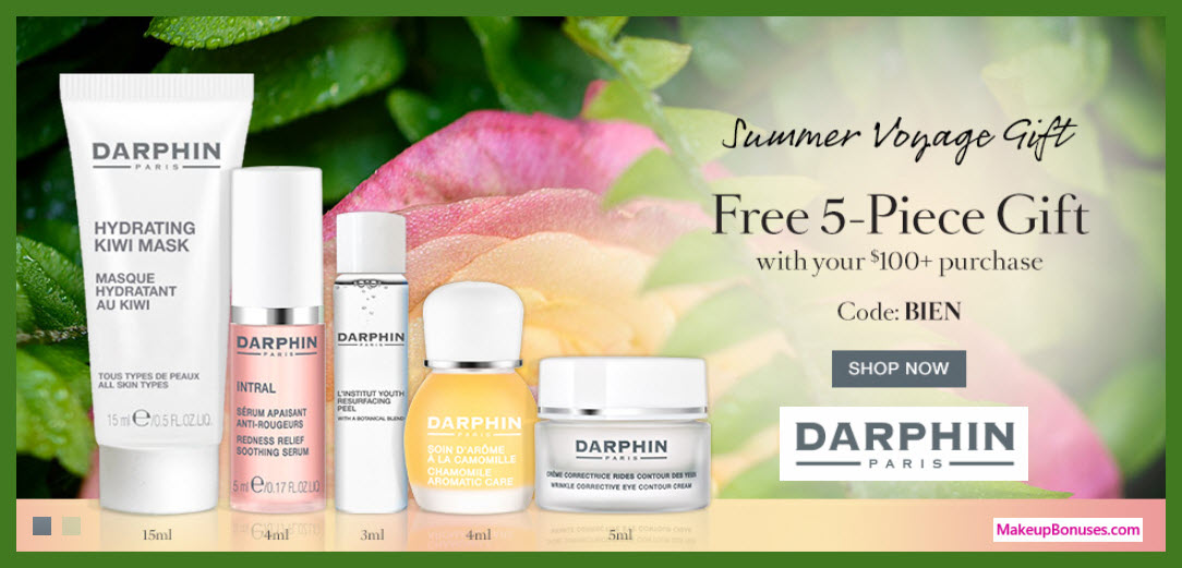 Receive a free 5-pc gift with $100 Darphin purchase
