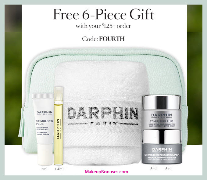 Receive a free 6-pc gift with $125 Darphin purchase