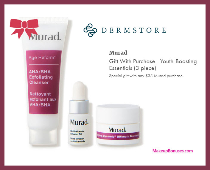 Receive a free 3-pc gift with $35 Murad purchase