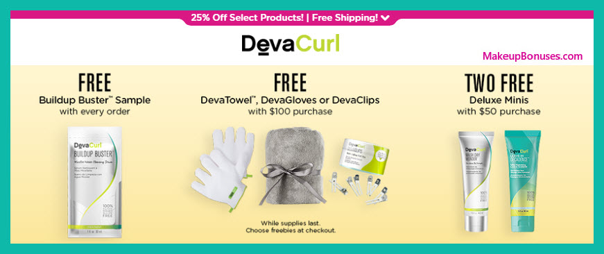 Receive your choice of 4-pc gift with $100 DevaCurl purchase