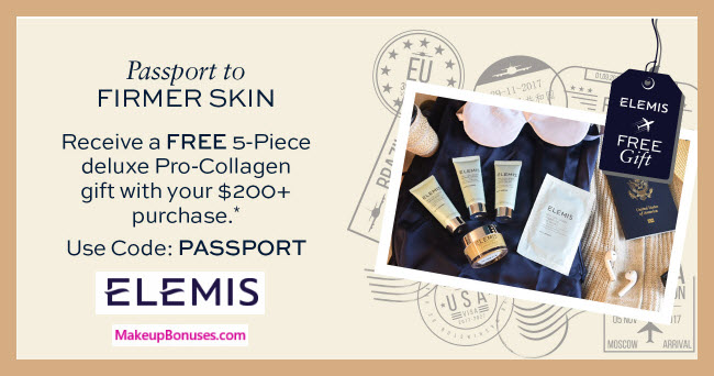 Receive your choice of 5-pc gift with $200 Elemis purchase