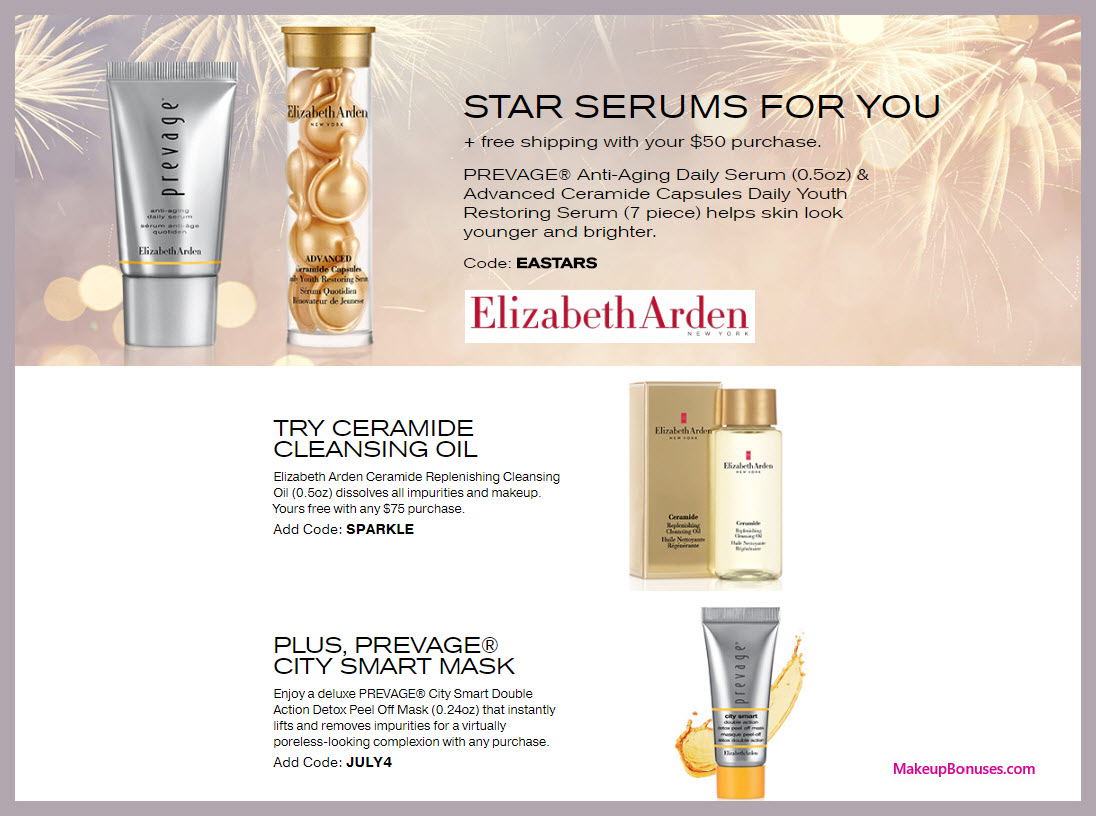 Receive a free 3-pc gift with $50 Elizabeth Arden purchase