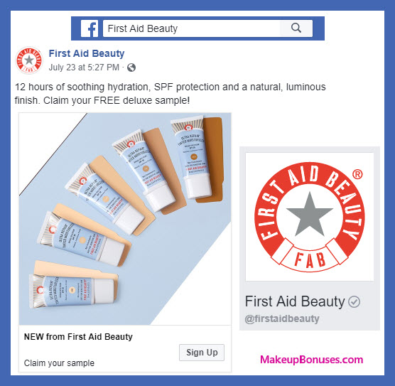 First Aid Beauty Free Sample - MakeupBonuses.com