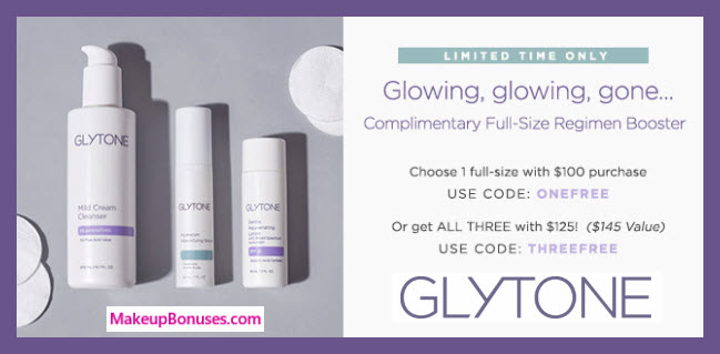 Receive a free 3-pc gift with $125 Glytone purchase