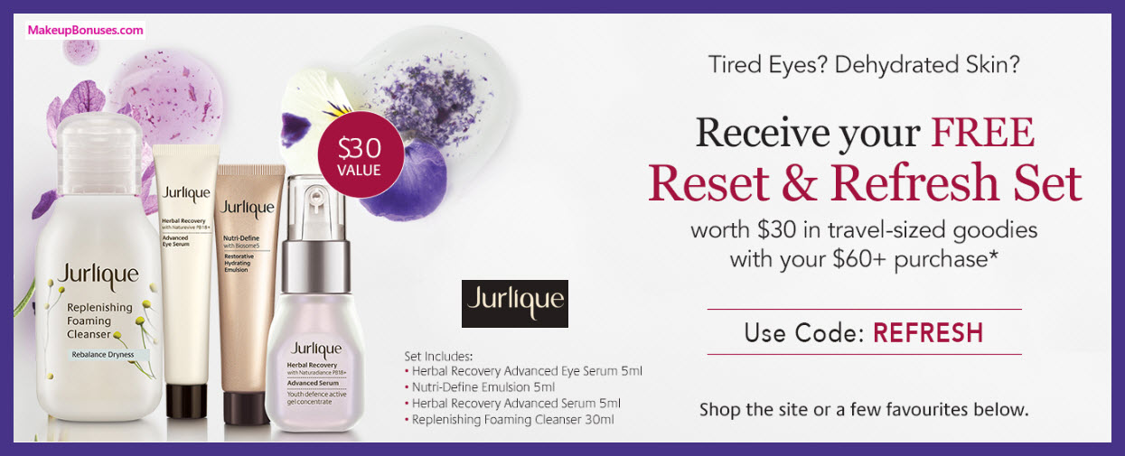 Receive a free 4-pc gift with $60 Jurlique purchase