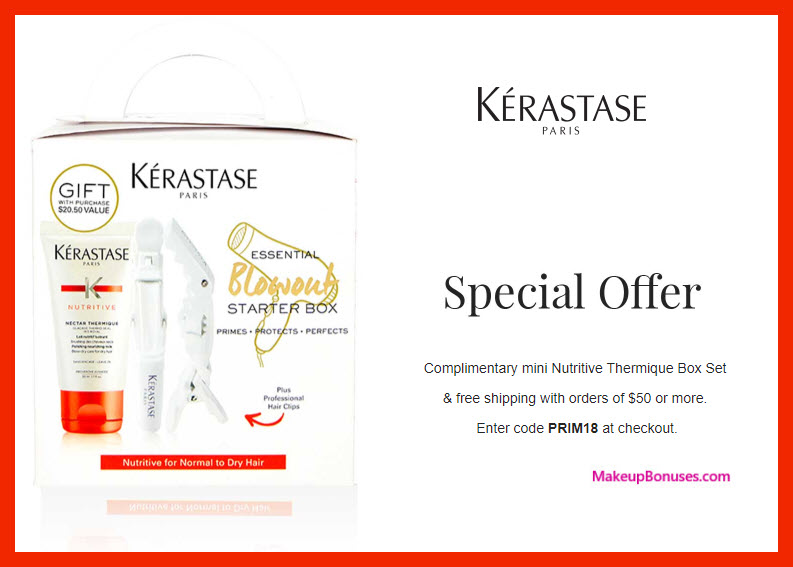 Receive a free 3-pc gift with $50 Kérastase purchase