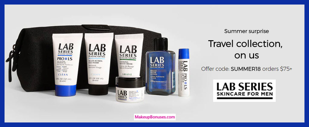Receive a free 7-pc gift with $75 LAB SERIES purchase