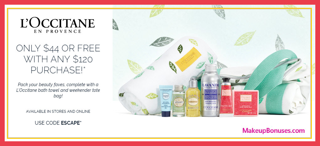 Receive a free 8-pc gift with $120 L'Occitane purchase