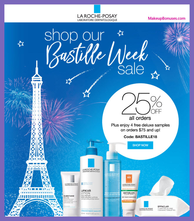 Receive a free 4-pc gift with $75 La Roche-Posay purchase