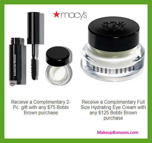 Receive a free 3-pc gift with $125 Bobbi Brown purchase