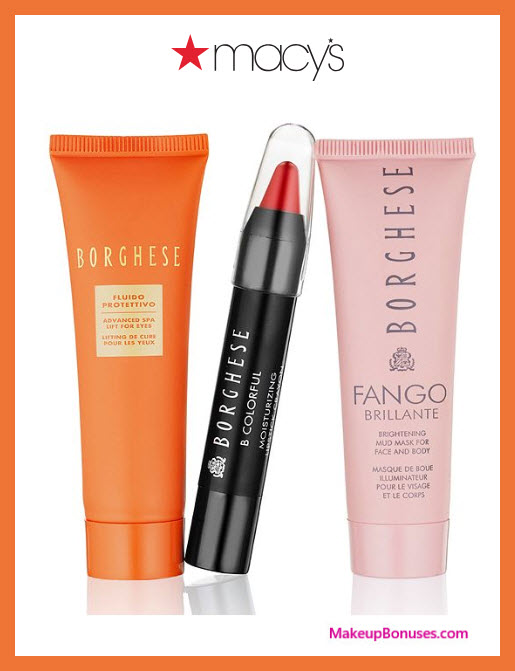 Receive a free 3-pc gift with $75 Borghese purchase