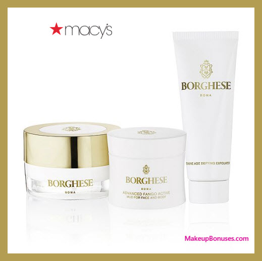 Receive a free 3-pc gift with $50 Borghese purchase