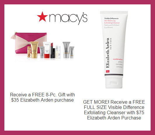 Receive a free 8-pc gift with $35 Elizabeth Arden purchase