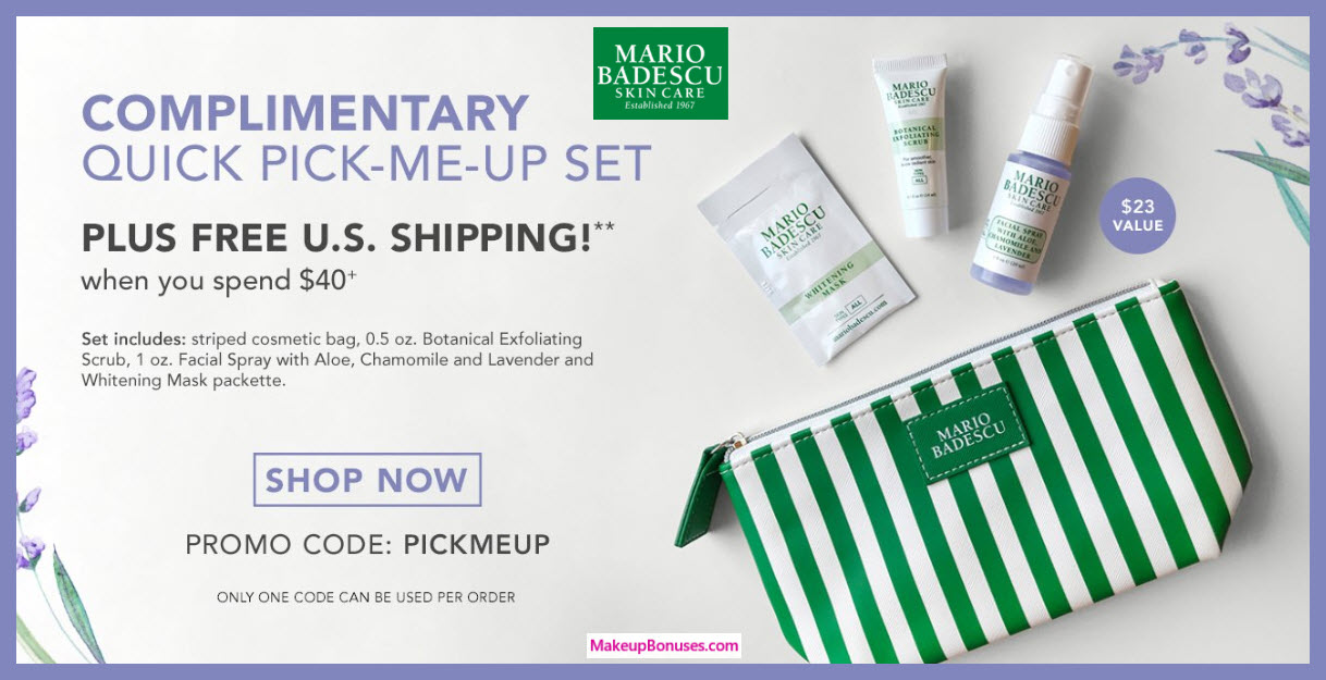 Receive a free 4-pc gift with $40 Mario Badescu purchase