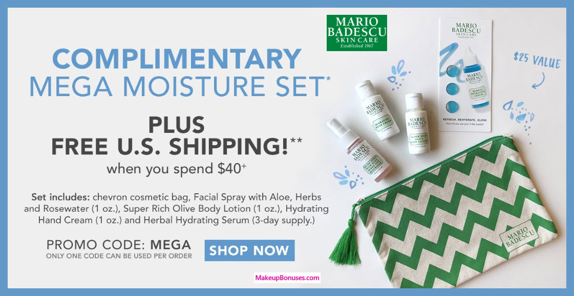 Receive a free 5-pc gift with $40 Mario Badescu purchase