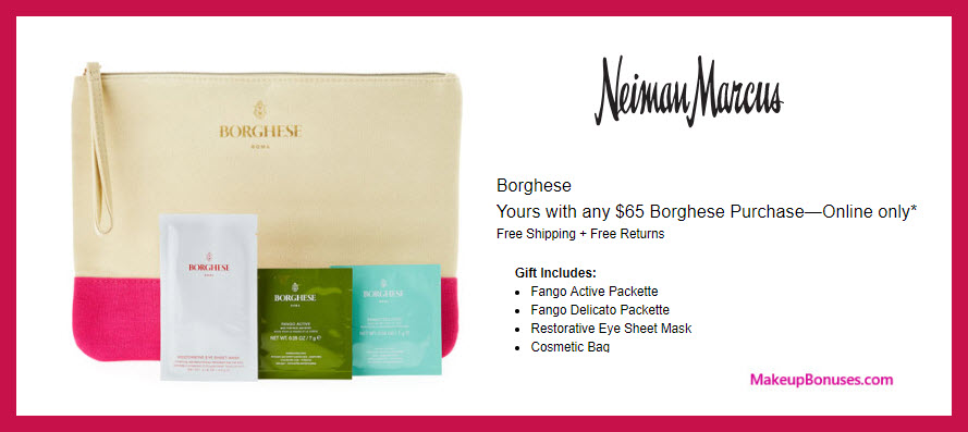 Receive a free 4-pc gift with $65 Borghese purchase