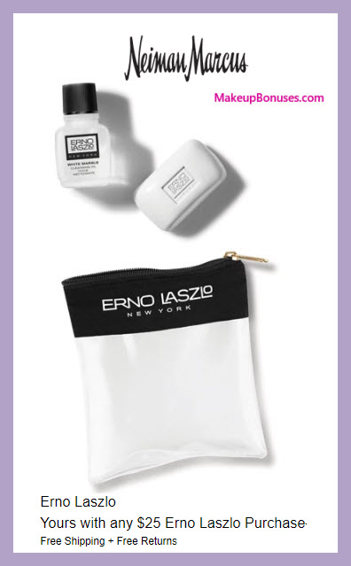 Receive a free 3-pc gift with $25 Erno Laszlo purchase