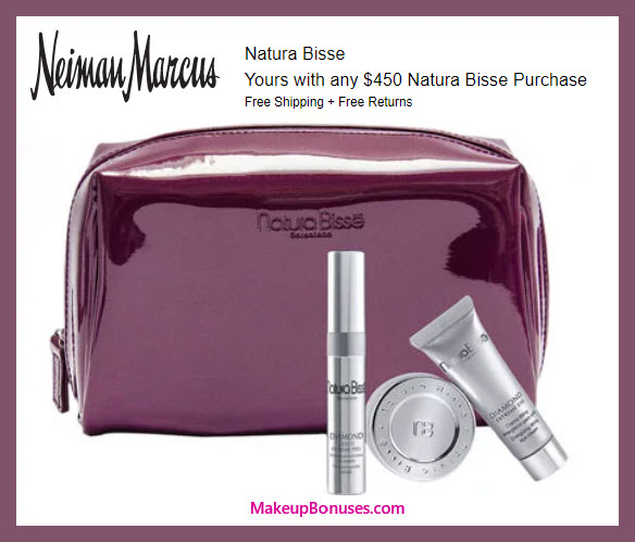 Receive a free 4-pc gift with $450 Natura Bissé purchase