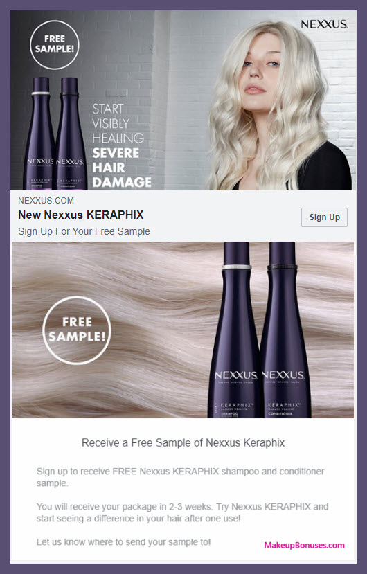 Nexxus Free Sample - MakeupBonuses.com