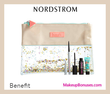 Receive a free 4-pc gift with $50 Benefit Cosmetics purchase