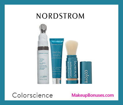Receive a free 3-pc gift with $75 COLORESCIENCE purchase