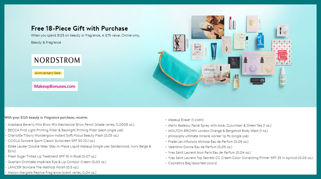 Receive a free 18-pc gift with $125 Multi-Brand purchase