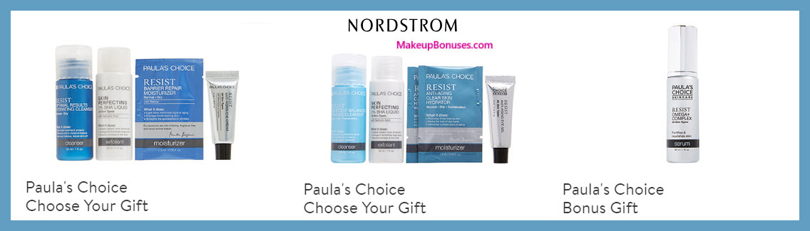 Receive your choice of 4-pc gift with $50 PAULA'S CHOICE purchase