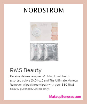 Receive a free 4-pc gift with $50 RMS Beauty purchase