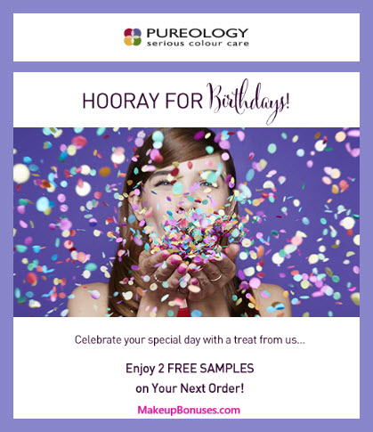Pureology Birthday Gift - MakeupBonuses.com #Pureology