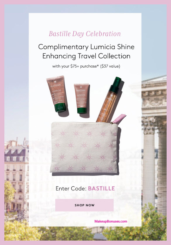 Receive a free 4-pc gift with $75 René Furterer purchase