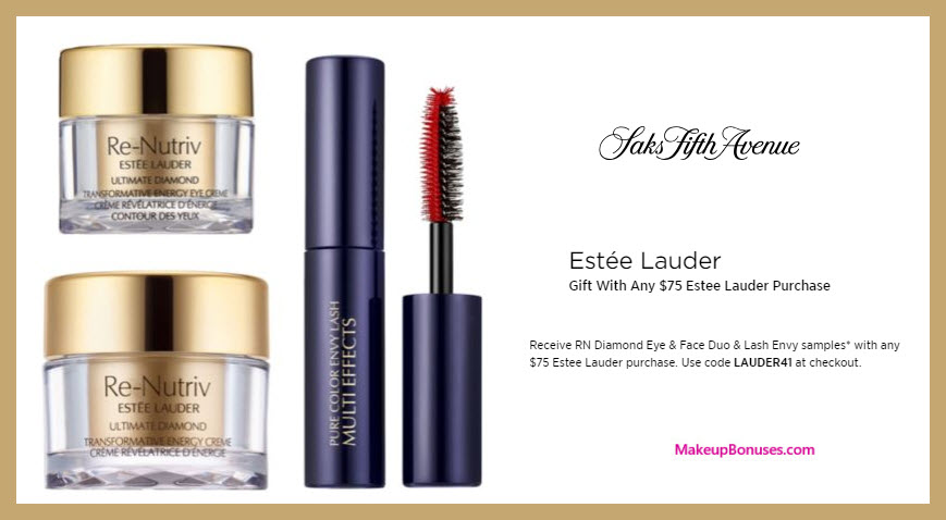 Receive a free 3-pc gift with $75 Estée Lauder purchase