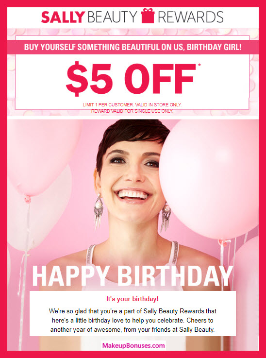 Sally Beauty Birthday Gift - MakeupBonuses.com #SallyBeauty