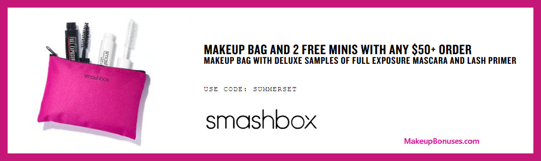 Receive a free 3-pc gift with $50 Smashbox purchase