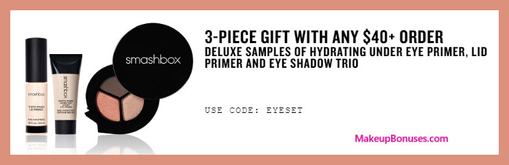 Receive a free 3-pc gift with $40 Smashbox purchase