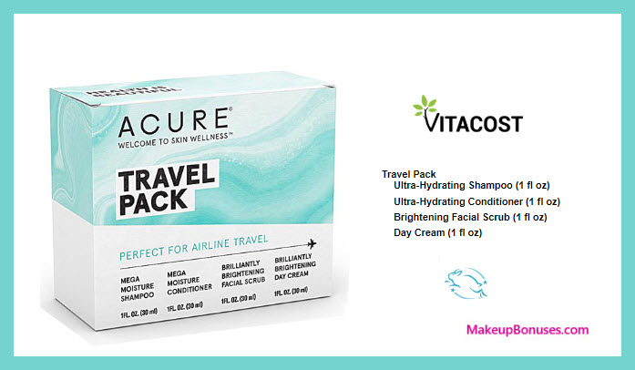Receive a free 4-pc gift with $35 Acure Organics purchase