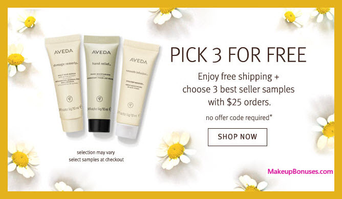 Receive your choice of 3-pc gift with $25 Aveda purchase