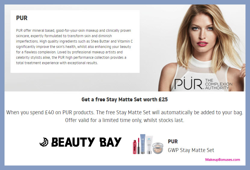 Receive a free 4-pc gift with ~$53 (40 GBP) purchase
