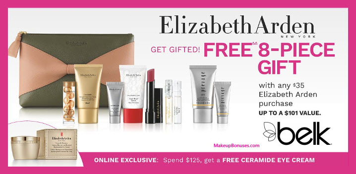 Receive your choice of 8-pc gift with $35 Elizabeth Arden purchase