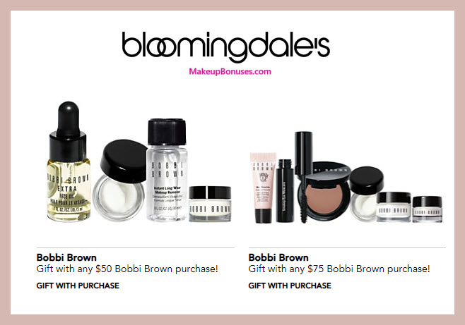 Receive your choice of 5-pc gift with $75 Bobbi Brown purchase