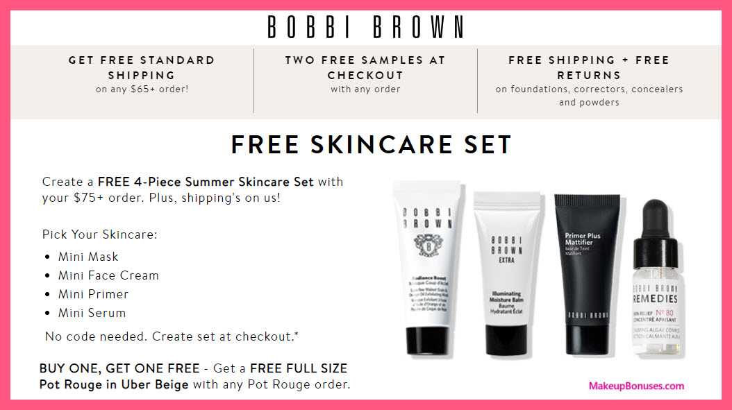 Receive your choice of 4-pc gift with $75 Bobbi Brown purchase