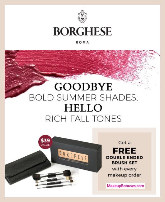 Receive a free 5-pc gift with makeup orders purchase